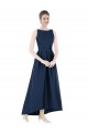 Satin A-Line Long Sleeveless High Low Bridesmaid Dress Sheffield