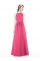 Satin A-Line Long Sleeveless Keyhole Back Bridesmaid Dress Sheffield