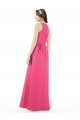 Satin A-Line Long Sleeveless Keyhole Back Bridesmaid Dress Sheffield