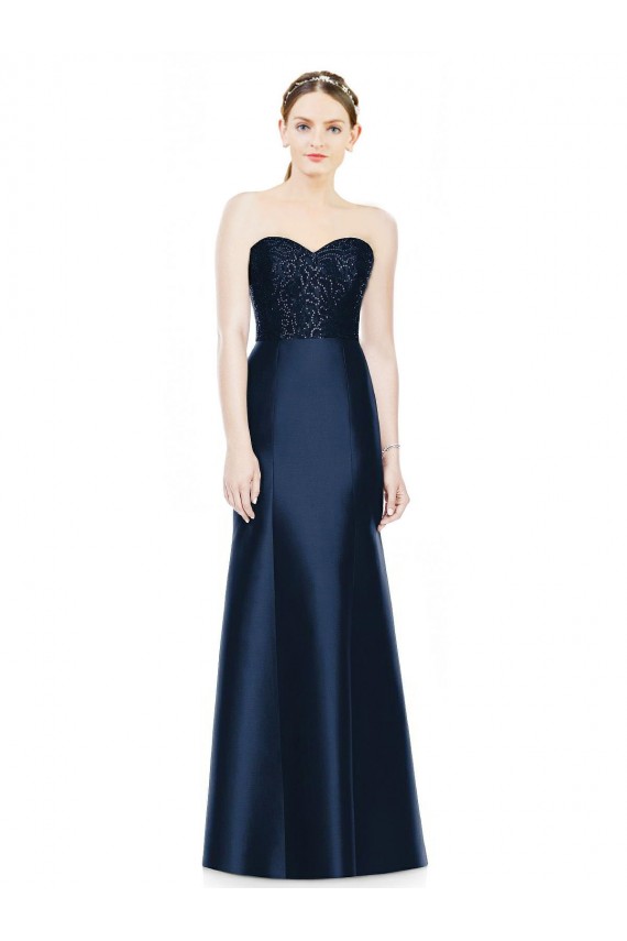 Satin Mermaid Long Sleeveless Evening Dress / Bridesmaid Dress Sheffield
