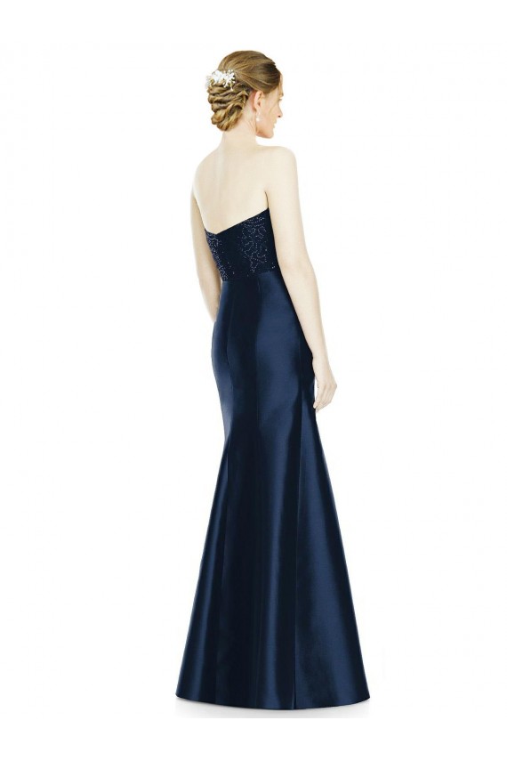 Satin Mermaid Long Sleeveless Evening Dress / Bridesmaid Dress Sheffield