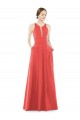Satin A-Line Long Sleeveless Firecracker Bridesmaid Dress Sheffield