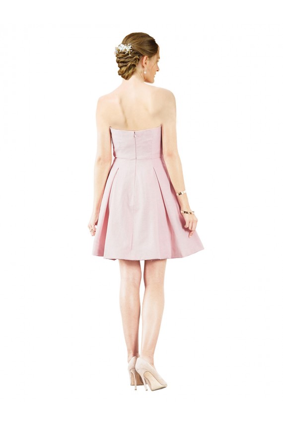 Satin A-Line Knee Length Sleeveless Evening Gown / Bridesmaid Dress Sheffield