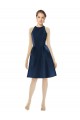Satin A-Line Cocktail Length Sleeveless Bridesmaid Dress Sheffield