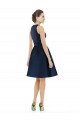 Satin A-Line Cocktail Length Sleeveless Bridesmaid Dress Sheffield