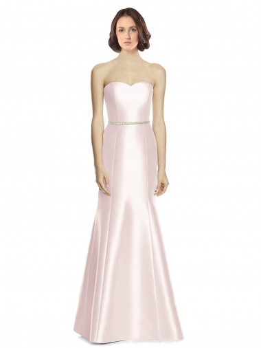Satin Mermaid Long Sleeveless Bridesmaid Dress Sheffield