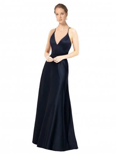 Satin A-Line Long Sleeveless Prom Dress / Bridal Party Dress Sheffield