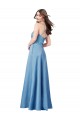 Satin Sheath Long Sleeveless Criss Cross Back Formal Evening Gown / Prom Dress / Bridesmaid Dress Sheffield