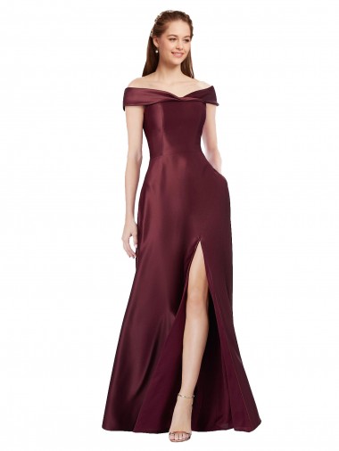 Satin A-Line Long Cap Sleeves Black Tie Evening Gown / Prom Dress / Bridesmaid Dress Sheffield