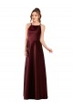Satin A-Line Sleeveless Burgundy Gold Prom Dress / Bridesmaid Dress Sheffield