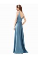 Satin A-Line Long Sleeveless Black Tie Prom Dress / Bridesmaid Dress Sheffield