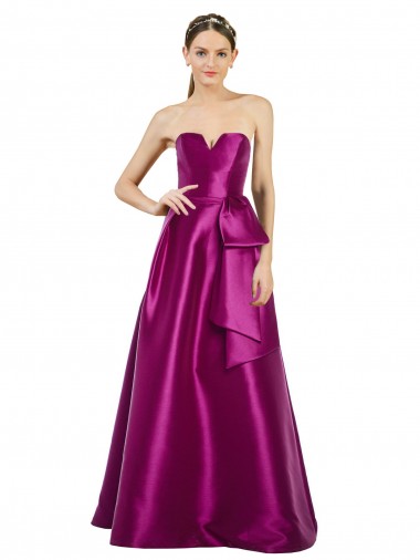Satin Long Sleeveless Prom Dress / Bridesmaid Dress Sheffield