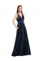 Satin A-Line Long Sleeveless Keyhole Back Formal Evening Gown / Prom Dress / Bridesmaid Dress Sheffield