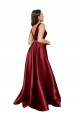 Satin A-Line Long Sleeveless V-Back Formal Plus Size Evening Gown / Prom Dress / Bridesmaid Dress Sheffield