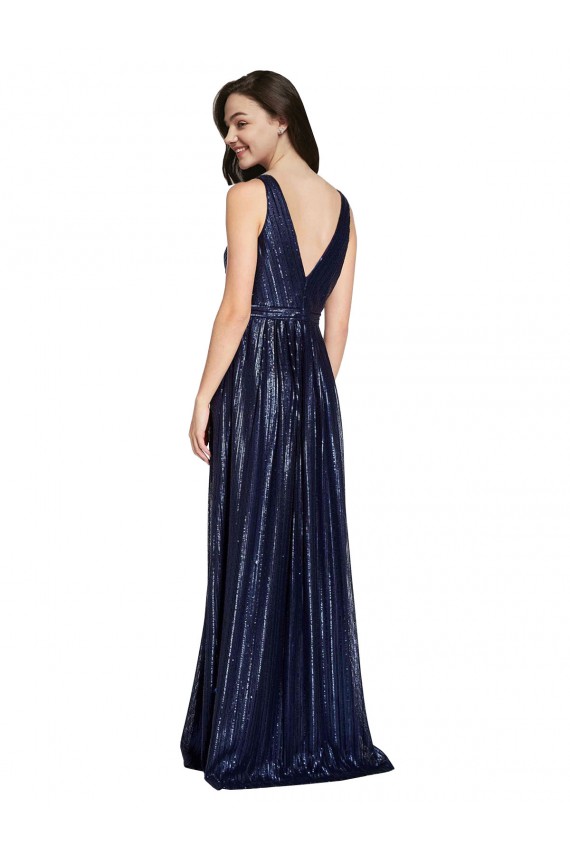Sequin Sheath Long Sleeveless V-Back Formal Evening Gown / Prom Dress / Bridesmaid Dress Sheffield