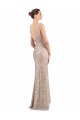 Sequin & Sparkling Sequin Sheath Long Sleeveless Low Back Formal Evening Gown / Prom Dress / Bridesmaid Dress Sheffield