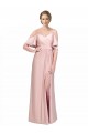 Silk like Satin Sheath Long Cold Shoulder Low Back Formal Evening Gown / Prom Dress / Bridesmaid Dress Sheffield