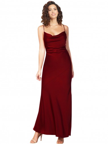 Silk like Satin Sheath Long Sleeveless Low Back Black Tie Evening Gown / Prom Dress / Bridesmaid Dress Sheffield
