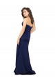 Silk like Satin A-Line Long Sleeveless Sapphire Formal Evening Gown / Prom Dress / Bridesmaid Dress Sheffield