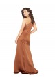 Silk like Satin A-Line Long Sleeveless Orange Formal Dress / Bridesmaid Dress Sheffield
