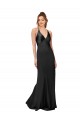 Silk like Satin Sheath Long Sleeveless Criss Cross Back Black Tie Evening Gown / Prom Dress / Bridesmaid Dress Sheffield