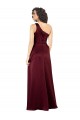 Silk like Satin A-Line Long Sleeveless Burgundy Prom Dresses Sheffield