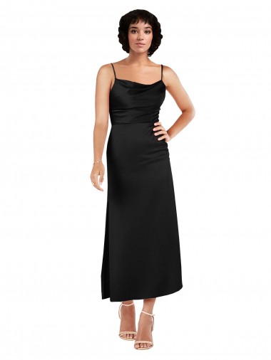 Silk like Satin A-Line Tea Length Sleeveless Formal Evening Gown / Prom Dress / Bridesmaid Dress Sheffield