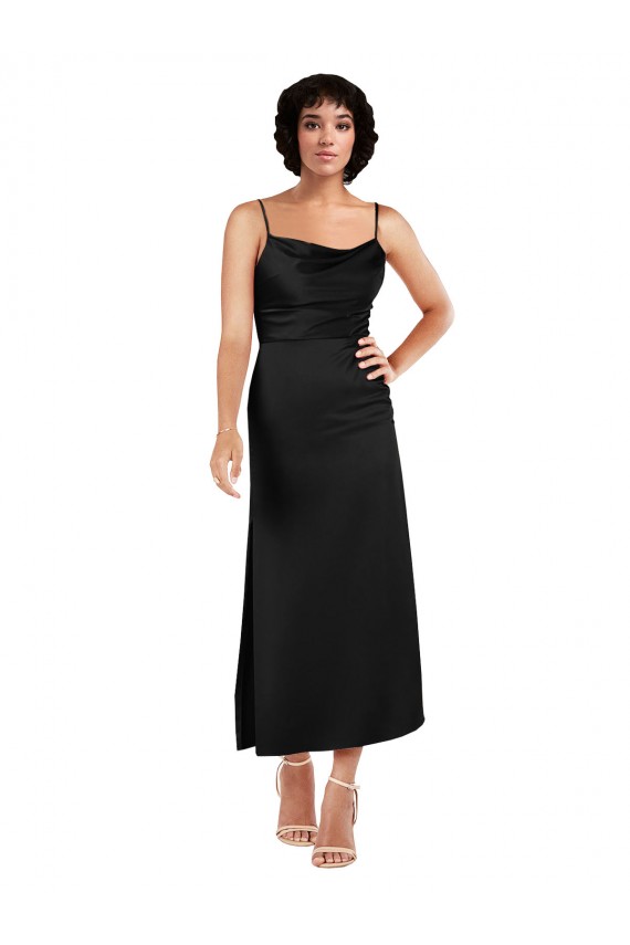 Silk like Satin A-Line Tea Length Sleeveless Formal Evening Gown / Prom Dress / Bridesmaid Dress Sheffield