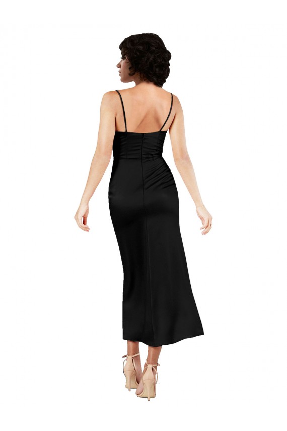 Silk like Satin A-Line Tea Length Sleeveless Formal Evening Gown / Prom Dress / Bridesmaid Dress Sheffield