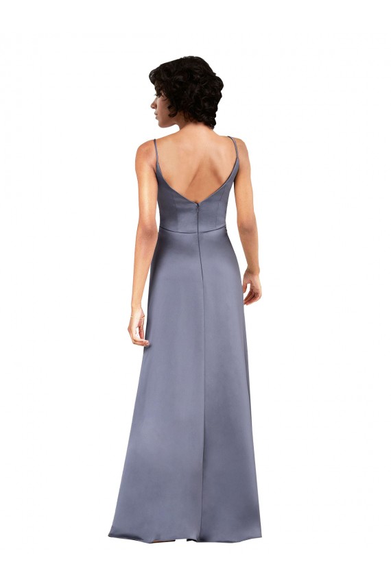 Silk like Satin Column Long Sleeveless Formal Evening Gown / Prom Dress / Bridesmaid Dress Sheffield