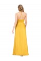 Silk like Satin A-Line Long Sleeveless Open Back Front Slit Formal Dress / Bridesmaid Dress Sheffield
