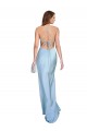Silk like Satin Sheath Sheath Sleeveless Light Sky Blue Formal Evening Gown / Prom Dress / Bridesmaid Dress Sheffield