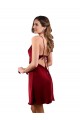 Silk like Satin Sheath Midi Length Sleeveless Criss Cross Open Back Formal Evening Gown / Prom Dress / Bridesmaid Dress Sheffield