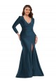Silk like Satin Mermaid Long Long Sleeves Formal Plus Size Evening Gown / Prom Dress / Bridesmaid Dress Sheffield