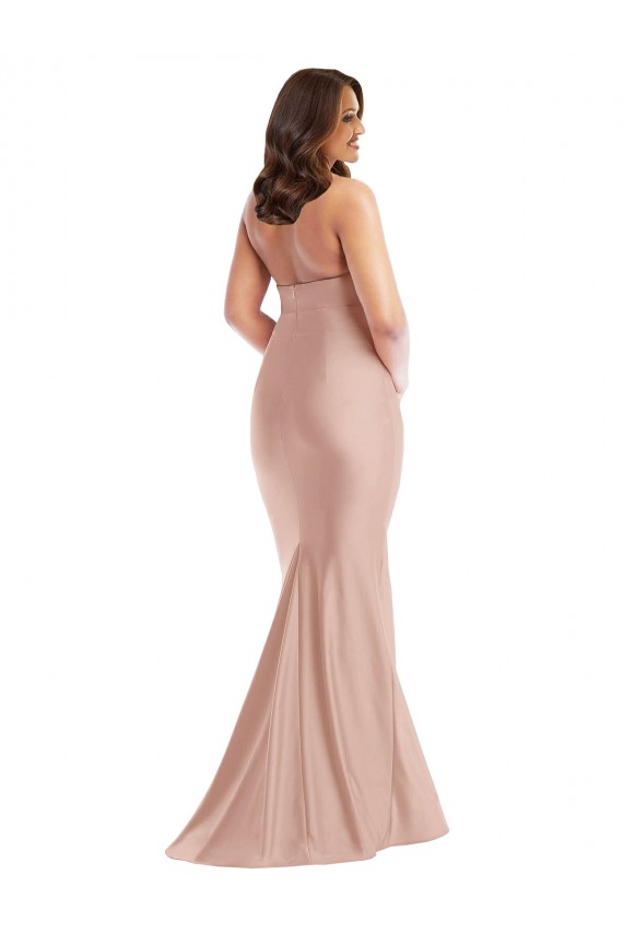 Silk like Satin Mermaid Long Sleeveless Open Back Formal Plus Size Evening Gown / Prom Dress / Bridesmaid Dress Sheffield