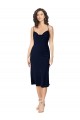 Silk like Satin A-Line Midi Length Sleeveless Criss Cross Open Back Formal Evening Gown / Prom Dress / Bridesmaid Dress Sheffield