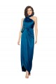 Silk like Satin Sheath Long Sleeveless Side Slit Prom Dresses Sheffield
