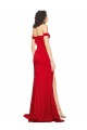 Silk like Satin A-Line Long Sleeveless Side Slit Prom Dresses Sheffield