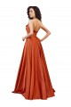 Silk like Satin A-Line Sweep Train Sleeveless Low Back Formal Evening Gown / Prom Dress / Bridesmaid Dress Sheffield