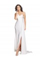 Silk like Satin A-Line Long Sleeveless Wedding Dress Sheffield