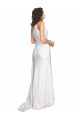 Silk like Satin A-Line Long Sleeveless Wedding Dress Sheffield