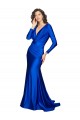 Silk like Satin Mermaid Long Long Sleeves V-Back Formal Evening Gown / Prom Dress / Bridesmaid Dress Sheffield