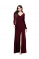 Spandex Sheath Long Long Sleeves V-Back Prom Dress / Bridesmaid Dress Sheffield
