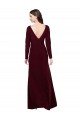 Spandex Sheath Long Long Sleeves V-Back Prom Dress / Bridesmaid Dress Sheffield