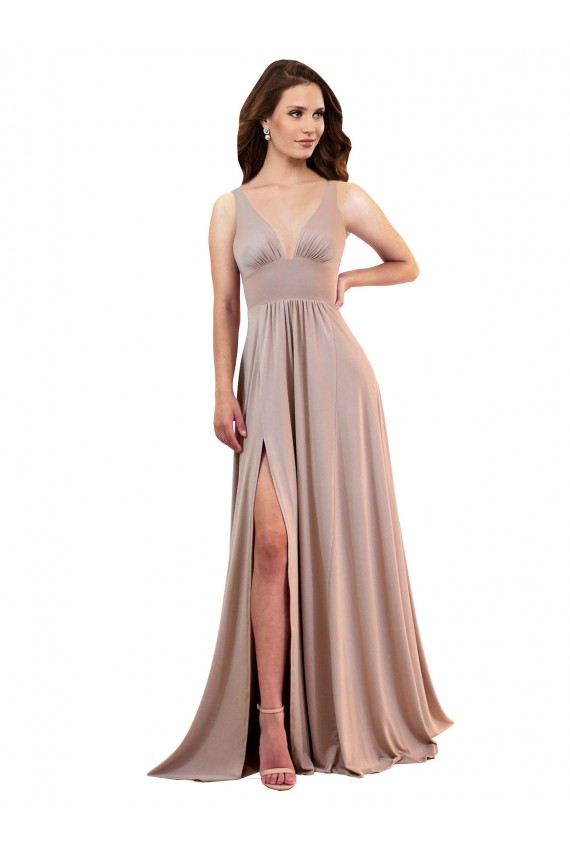 Spandex A-Line Long Sleeveless Low Back Black Tie Evening Gown / Prom Dress / Bridesmaid Dress Sheffield