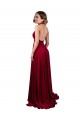 Spandex A-Line Long Sleeveless Open Back Side Slit Prom Dresses Sheffield