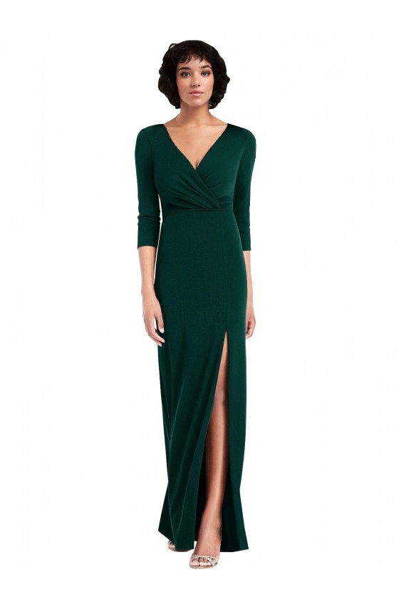 Spandex Trumpet Long Long Sleeves V-Back Formal Evening Gown / Prom Dress / Bridesmaid Dress Sheffield