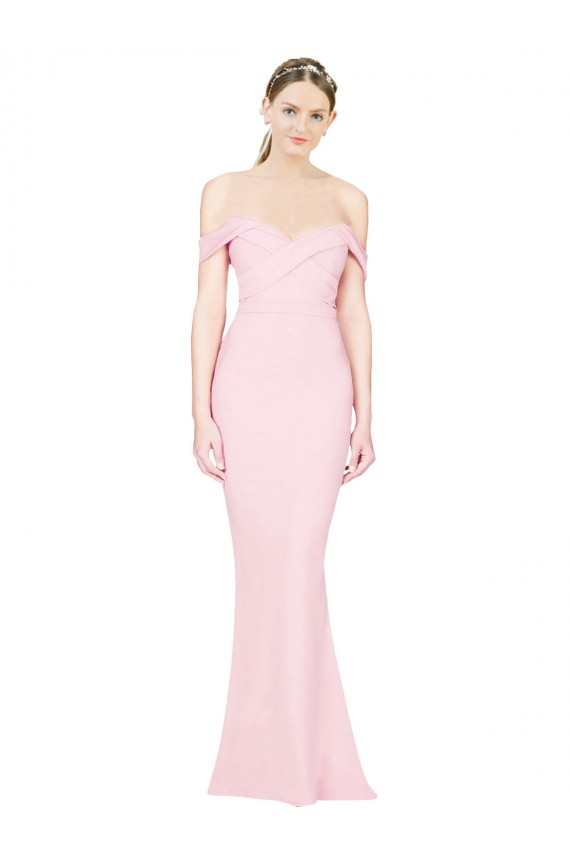 Stretch Crepe A-Line Long Sleeveless Low Back Formal Evening Gown / Prom Dress / Bridesmaid Dress Sheffield