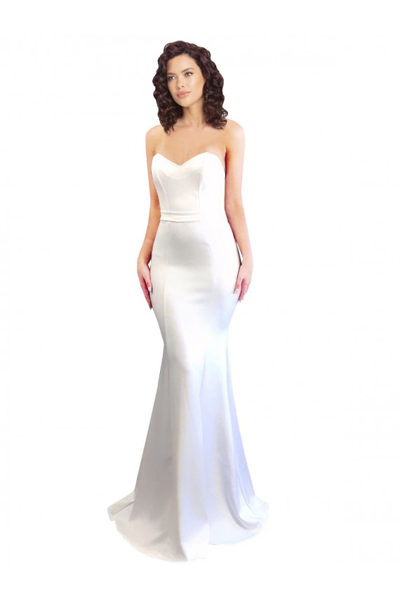 Stretch Crepe Mermaid Long Sleeveless Low Back Formal Evening Gown / Prom Dress / Bridesmaid Dress Sheffield