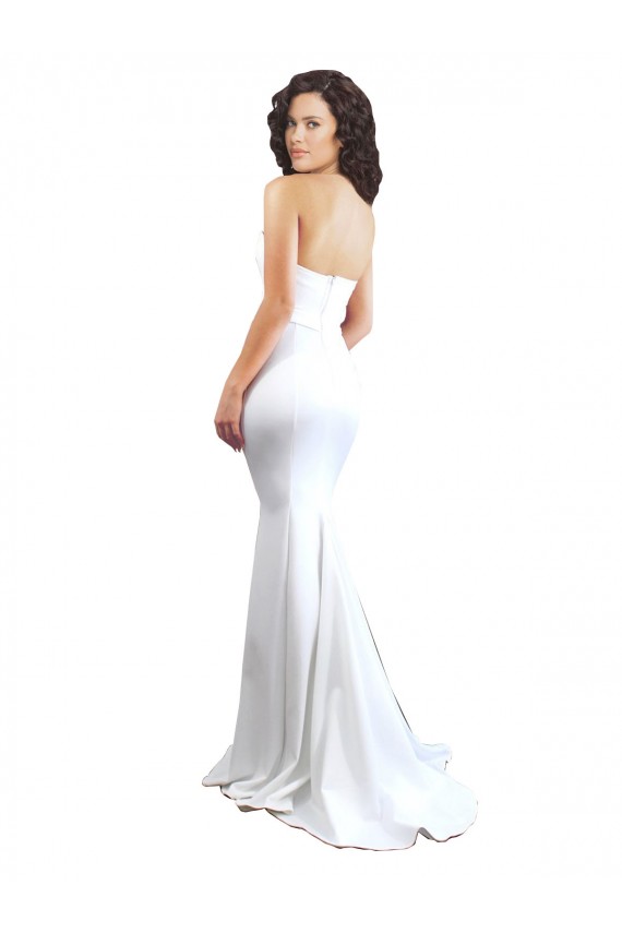 Stretch Crepe Mermaid Long Sleeveless Low Back Formal Evening Gown / Prom Dress / Bridesmaid Dress Sheffield
